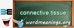 WordMeaning blackboard for connective tissue